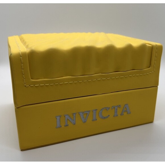 Invicta Men’s Chronograph Watch Tonneau Case Quartz Leather Strap Box Papers main image 13